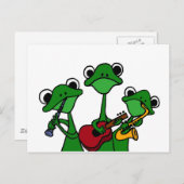XX - Frösche spielen Cartoon Postkarte (Vorne/Hinten)