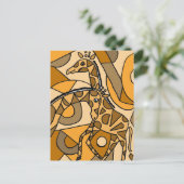 XX - Fun Giraffe Art Postkarte (Stehend Vorderseite)