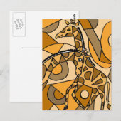 XX - Fun Giraffe Art Postkarte (Vorne/Hinten)
