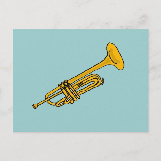 XX - Fun Trumpet-Cartoon Postkarte (Vorderseite)