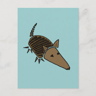 XX - Funky Armadillo Art Postkarte