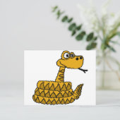 XX - Funky Rattlesnake Cartoon Postkarte (Stehend Vorderseite)