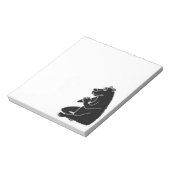 XX - Funny Black Bar doing Yoga Notizblock (Rotiert)