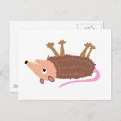XX - Funny Death Possum Roadkill Cartoon Postkarte (Vorne/Hinten)