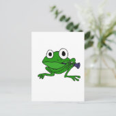XX - Funny Frog Playing Clarinet Postkarte (Stehend Vorderseite)