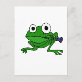 XX - Funny Frog Playing Clarinet Postkarte (Vorderseite)