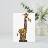 XX - Funny Giraffe Cartoon Postkarte (Stehend Vorderseite)