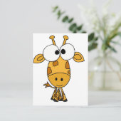 XX - Funny Giraffe Cartoon Postkarte (Stehend Vorderseite)