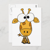 XX - Funny Giraffe Cartoon Postkarte (Vorne/Hinten)