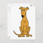 XX - Funny Greyhound Dog Cartoon Postkarte (Vorne/Hinten)