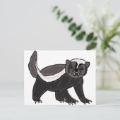 XX - Funny Honey Badger Postkarte (Stehend Vorderseite)
