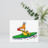 XX - Funny Kayaking Duck Postkarte (Stehend Vorderseite)