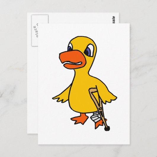 XX - Funny Lame Duck Cartoon Postkarte (Vorne/Hinten)