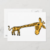 XX- Funny Leaning Giraffe Postkarte (Vorne/Hinten)