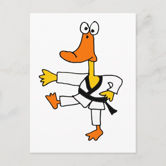 XX - Funny Martial Arts Duck Postkarte (Vorderseite)