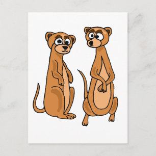 XX - Funny Meerkat Cartoon Postkarte