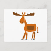XX. Funny Moose Art Design Postkarte (Vorderseite)