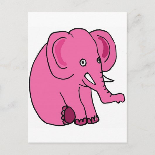 XX - Funny Pink Elephant Postkarte (Vorderseite)