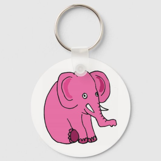 XX - Funny Pink Elephant Schlüsselanhänger (Vorderseite)