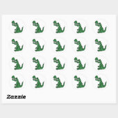 XX-Gator-Cartoon Runder Aufkleber (Blatt)