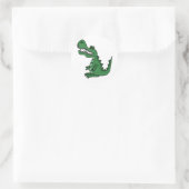 XX-Gator-Cartoon Runder Aufkleber (Tasche)