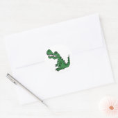 XX-Gator-Cartoon Runder Aufkleber (Umschlag)