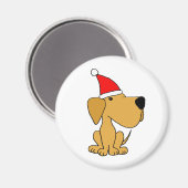 XX- Gelbes Labrador Retriever Weihnachtsmannmütze Magnet (Vorderseite/Rückseite)