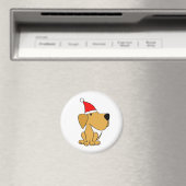 XX- Gelbes Labrador Retriever Weihnachtsmannmütze Magnet (In Situ (Geschirrspüler))