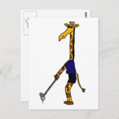 XX - Giraffe Golf spielen Postkarte (Vorne/Hinten)