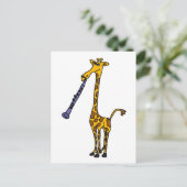 XX- Giraffe Playing the Clarinet Postkarte (Stehend Vorderseite)