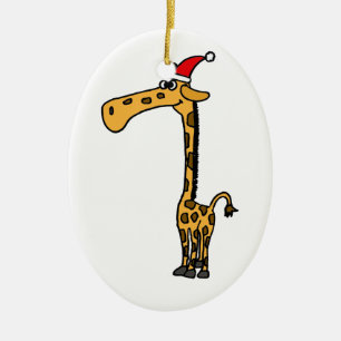 XX Giraffen-Weihnachtsentwurf Keramikornament