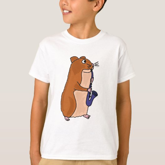 XX Hamster, der das Saxophon spielt T-Shirt (Vorderseite)