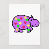 XX - Happy Hippo Hearts Postkarte (Vorderseite)