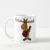 XX lustige Elche, die Gitarren-Cartoon spielen Kaffeetasse (Links)