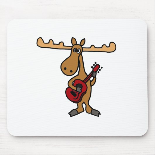 XX lustige Elche, die Gitarren-Cartoon spielen Mousepad (Vorne)
