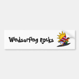 XX lustige Enten-Windsurfing Cartoon Autoaufkleber