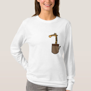 XX lustige Giraffe in einer Tasche T-Shirt
