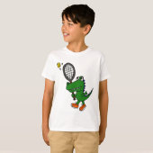 XX lustiger Alligator, der Tennis spielt T-Shirt (Vorne ganz)