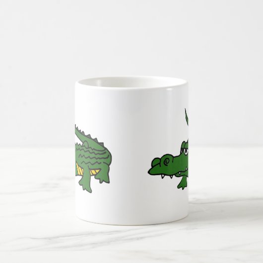 XX lustiger AlligatorCartoon Kaffeetasse (Mittel)