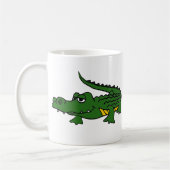 XX lustiger AlligatorCartoon Kaffeetasse (Links)