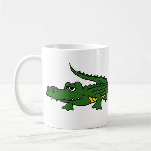 XX lustiger AlligatorCartoon Kaffeetasse (Links)