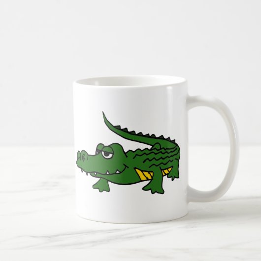 XX lustiger AlligatorCartoon Kaffeetasse (Rechts)