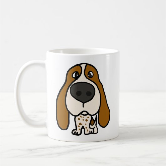 XX lustiger Jagdhund Kaffeetasse (Links)