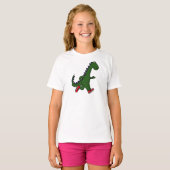 XX lustiger Joggendinosaurier mit roten T-Shirt (Vorne ganz)