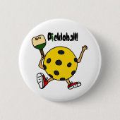 XX lustiger Pickleball Charakter Button (Vorderseite)