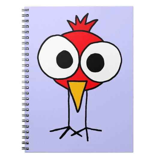 XX lustiger Redbird Cartoon Notizblock (Vorderseite)