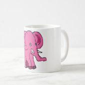 XX lustiger rosa Elefant Kaffeetasse (VorderseiteRechts)