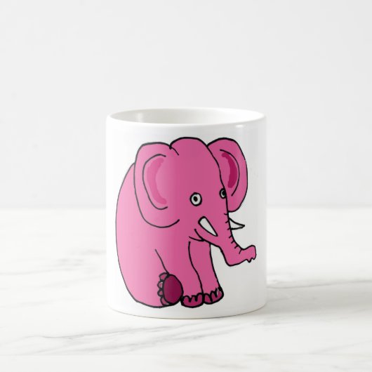 XX lustiger rosa Elefant Kaffeetasse (Mittel)