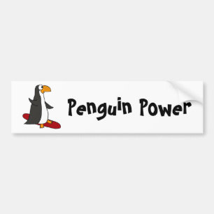 XX lustiger Snowboarding-Pinguin Autoaufkleber