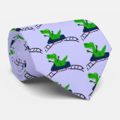 XX lustiger T-rex Dinosaurier auf Krawatte (Gerollt)